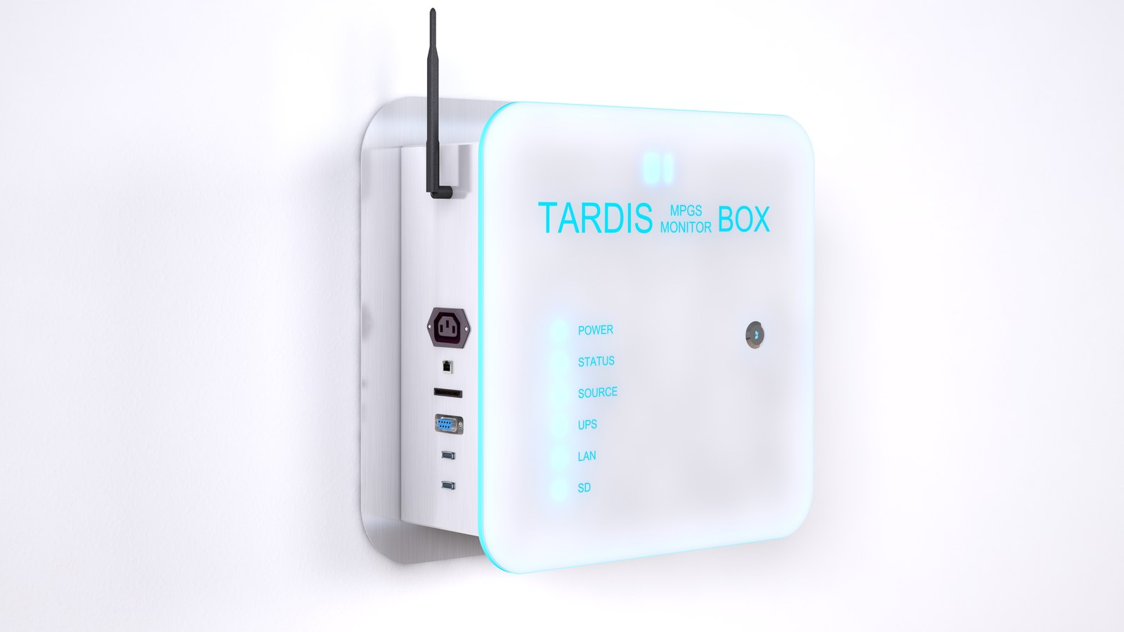 TardisBOX — urządzenie do monitoringu instalacji gazów medycznych (tlen, próżnia, AIR, N₂O, CO₂)